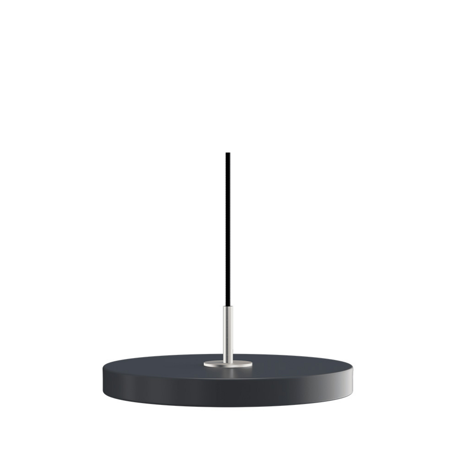Asteria Plus pendant light, Ø 30 cm, grey/steel - UMAGE